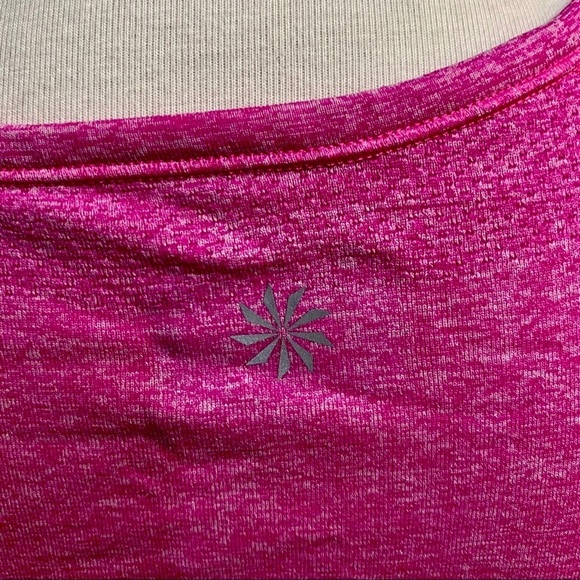 Athleta Fastest Track Tee, Pink Short Sleeve Top - Picture 5 of 7